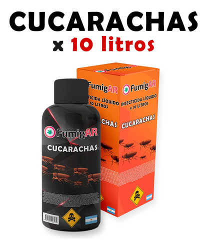 Insecticida Veneno Para Cucarachas Mata Liquido X10 Litros