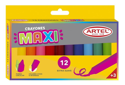 Lápices Cera O Crayones Maxi 12 Colores (gruesos) - Ofieduc