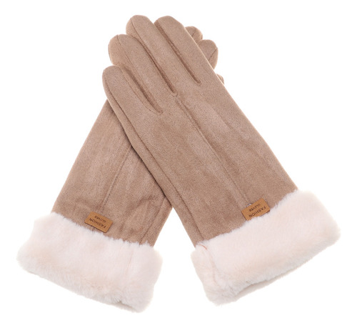 Guantes Para Mujer Con Los Dedos Completos, Peludos Y Cálido