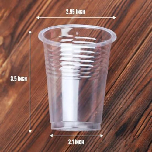 Vasos De Plástico, Paquete De 100 Vasos De Plástico Transpar