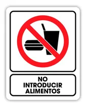 Comprar Señalamiento No Introducir Alimentos 30x40 Seguridad