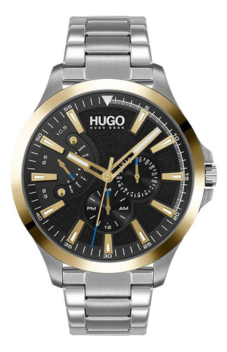 Hugo Leap - Reloj Casual Multifuncion De Acero Inoxidable Y 