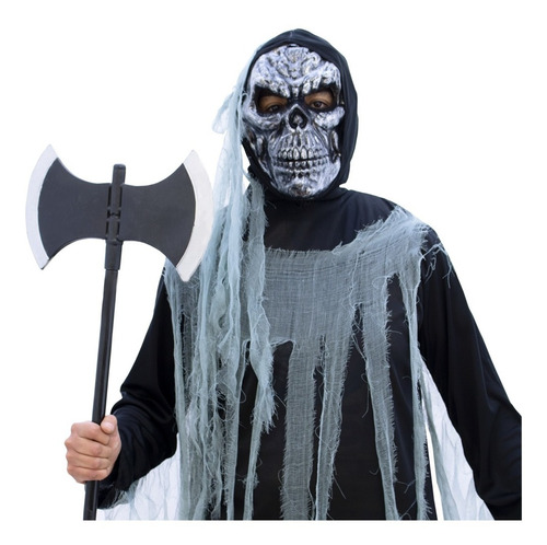 Disfraz Muerte Espiritu Halloween Con Mascara Adulto