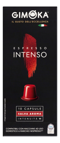  Café intenso espresso en cápsula Gimoka sem glúten