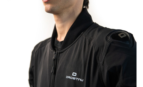 Campera Moto Urban Winter Drostav Softshell Cuello Aviador