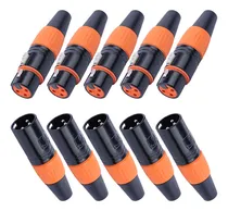 Comprar Conectores Xlr Canon Electrónica Audio Macho Y Hembra,10pzs