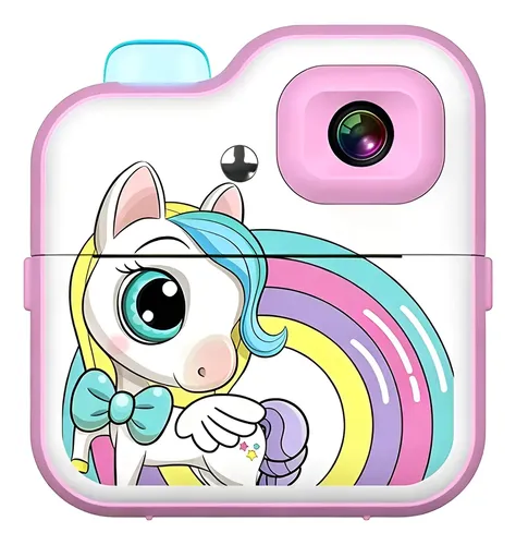 Câmera Infantil Instantâneal Tela Digital Hd Divertida Jogos 12811-rosa