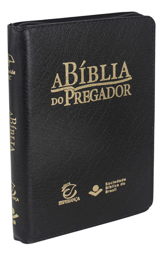 A Bíblia Do Pregador - Capa Em Couro Sintético Com Zíper: Almeida Revista E Corrigida (arc), De Sociedade Bíblica Do Brasil. Editora Sbb, Capa Mole, Edição 2 Em Português, 2023