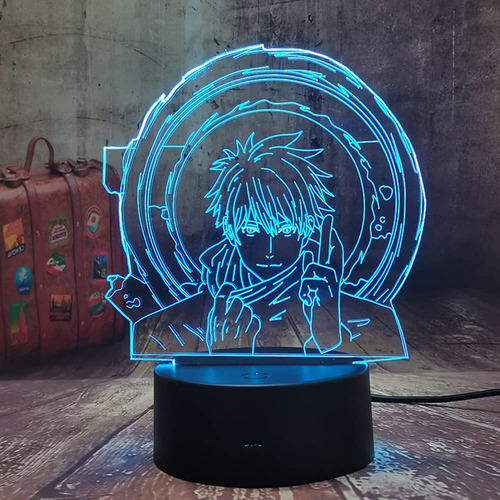 Bri-moryea Lampara Anime Satoru Gojo 3d Led Noche Niño