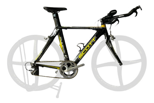 Bicicleta Triathlon Contra Relógio Ciclismo Scott Plasma 10v Cor Preto Tamanho Do Quadro 54 Cm