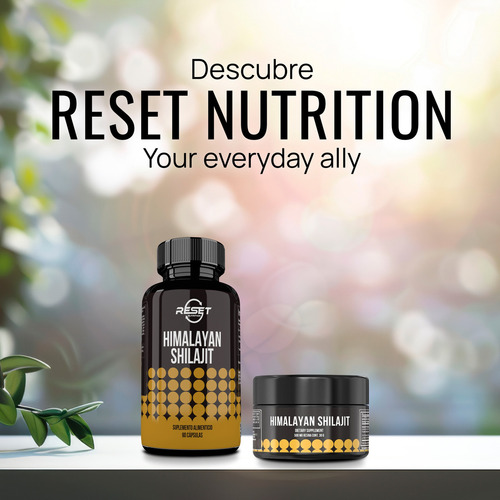 Reset Nutrition Shilajit Himalayan Resin Energía Vitalidad Sabor Sin sabor