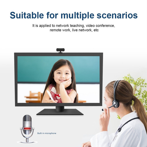 Imagen 6 de 9 de 2k Cámara Webcam Usb Con Micrófono Cámara Web Full Hd 1440p