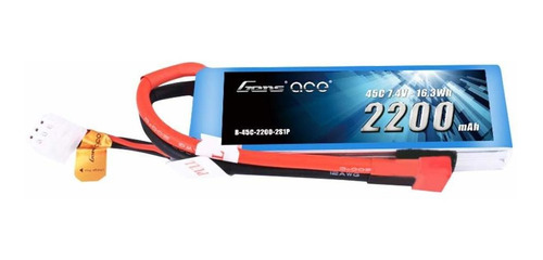 Bateria Lipo 7.4v 2200mah 45c 2s T Plug Gens Ace