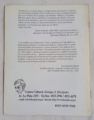 Sarmiento ¿civilizado O Bárbaro?, De Norberto Galasso (Usado)