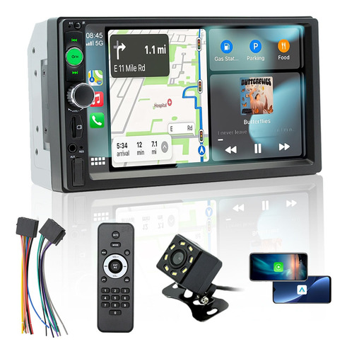 Central Multimídia Universal 2 Din Carplay Android Auto Mp5