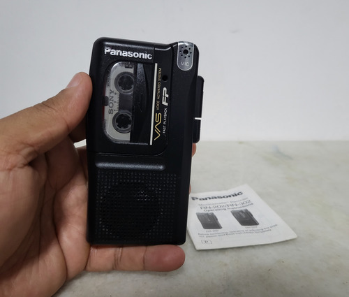 Toca Fitas Mini Cassete Panasonic Tape Gravador Com Manual (Usado)