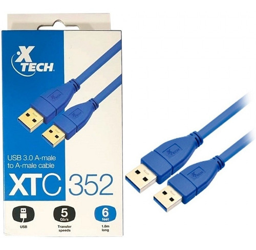 Xtech Cable Usb 3.0  Xtc-352 Macho Macho 1.8metros(sumcomcr)