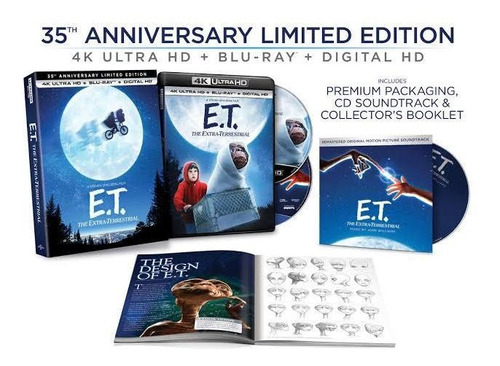 E.t. El Extraterrestre Edicion 35 Aniversario Bluray 4k Nuev