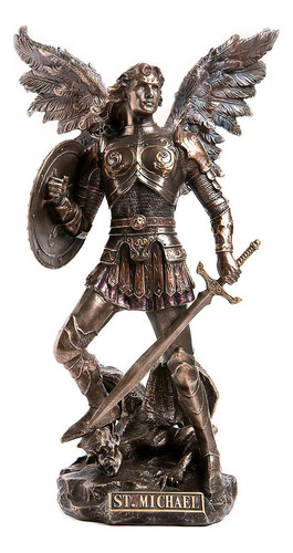 Arcanjo Miguel 32 Cm Veronese Collection Resina Bronze