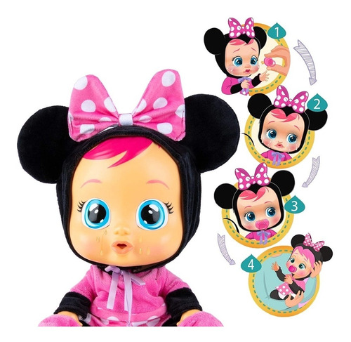 Cry Babies Minnie Mouse Bebe Llorones Lagrimas Real Original