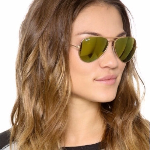 Gafas Ray Ban Aviator Gold 24 Kilates Mirror Aviador 3025