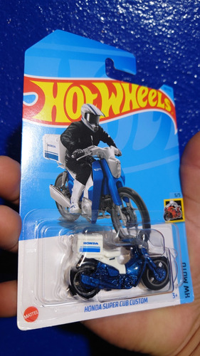 Honda Super Cub Custom Hot Wheels Hw Moto Azul Motocicleta (Usado)