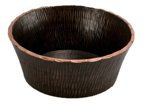 Lavabo Redondo Arbol De Cobre Para Baño -cosasdecobre