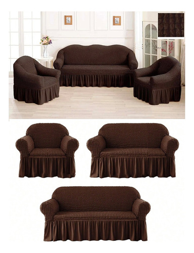 1 Pcs Cubre Sillones Cubre Salas Fundas Sillon Funda Sofa Marrón 140-180cm Pliegues
