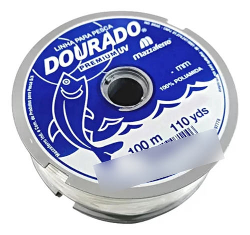 Linha Dourado Nylon Monofilamento 0,20mm - Carretel 100m
