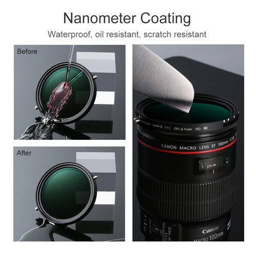 Filtro Densidad Neutra Nano-x Nd2-32 + Cpl Polarizado - 77mm