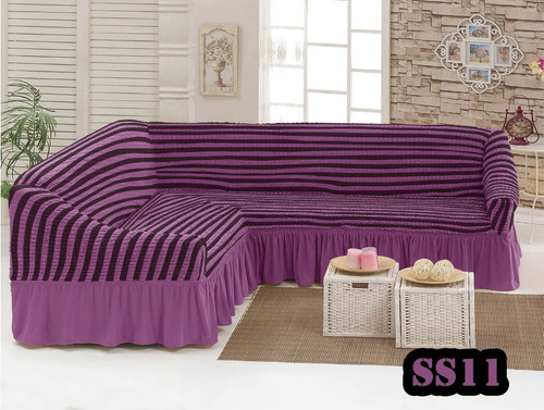Funda Cubre Sofa Cuadrille Con Diseño Tipo L