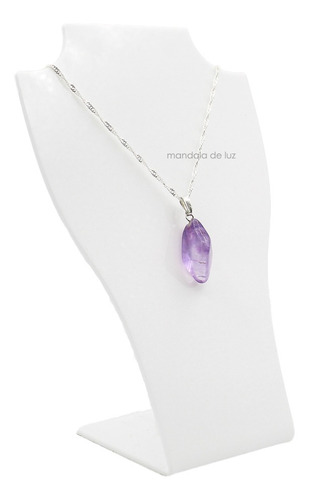 Kit Cartão Amor + Pedra Bruta Pulseira E Colar Ametista