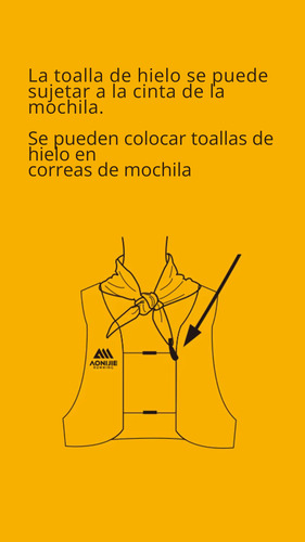 Pañuelo Deportivo Bandana Porta Hielo Cubre Nuca Aonijie Negro