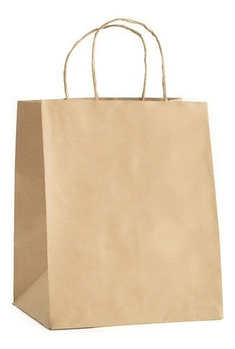 50 Sacolas Kraft para Entregas 28x23x18cm Para Delivery Kaiambá Embalagens e Acessórios