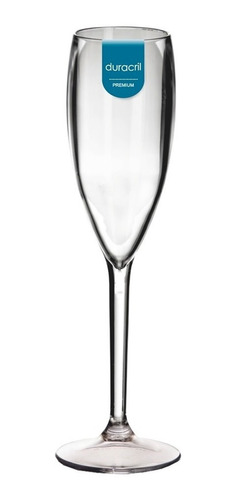 12 Taças De Champagne Acrílico 160 Ml Transparente