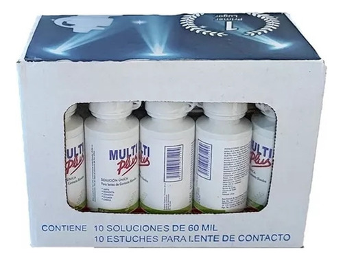 Caja C 10 Multiplus Solucion P Lentes D Contacto Por Mayoreo