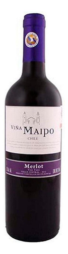 Caja De 12 Vino Tinto Viña Maipo Merlot 750 Ml