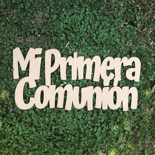 Letrero Mdf Mi Primera Comunión Madera Decorar 80x40cm