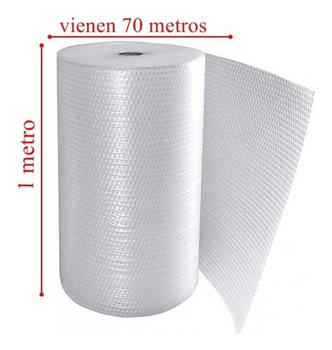 Rollo Plástico Burbuja 1m X 70m + Rollo Cinta (100m) +envío