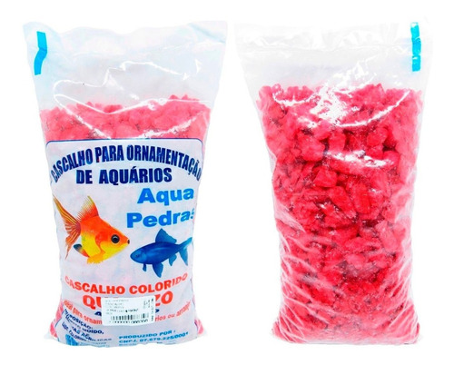 Cascalho Colorido P/ Aquarios Vermelho Sangue 1kg