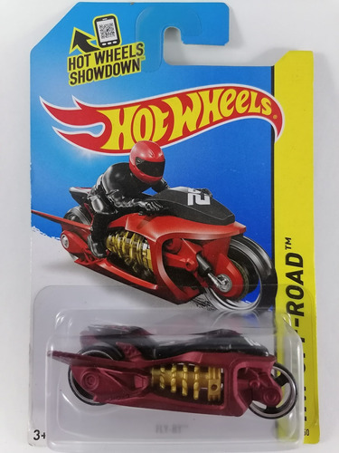 Hot Wheels Fly-by Motocicleta Motor Roja 2013 119/250