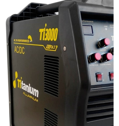 Máquina Inversora De Solda Tig-3000 Ac/dc 200a Biv Titanium Cor Preta 110V/220V