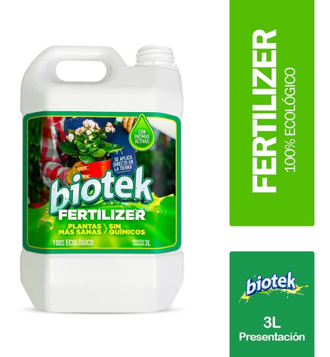 Alimento Para Plantas 3l - Biotek Fertilizer