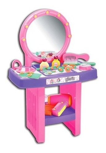 Imagen 2 de 5 de Tocador Set De Belleza Gloria Con Accesorios Juego Lionels