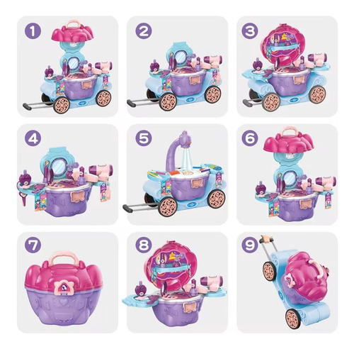 Mesa Lousa Magica Kit Beleza Com Mini Projetor Som 7 Em1