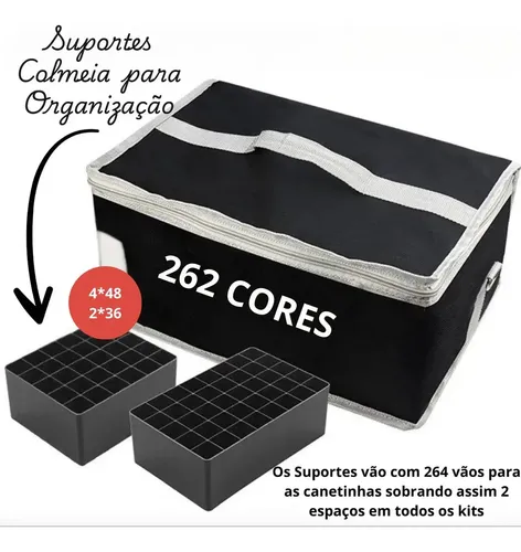 Canetinhas Coloridas Kit Completo 262 Cores Ponta Dupla | MercadoLivre