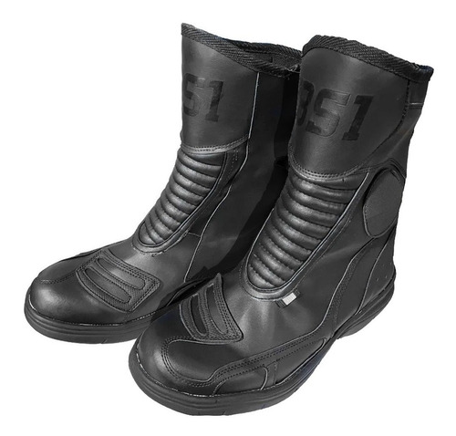 Botas Moto Touring Bs1 Cuero Altas Protecciones Ruta - Fas