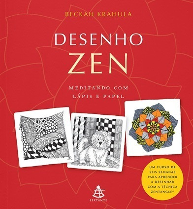 Desenho Zen Meditando Livro Beckah Krahula