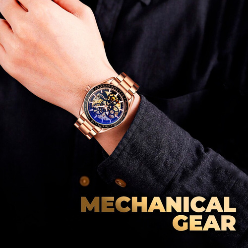 Imagen 7 de 10 de Reloj Hombre Burk 9194 Original Eeuu Automatico Elegante