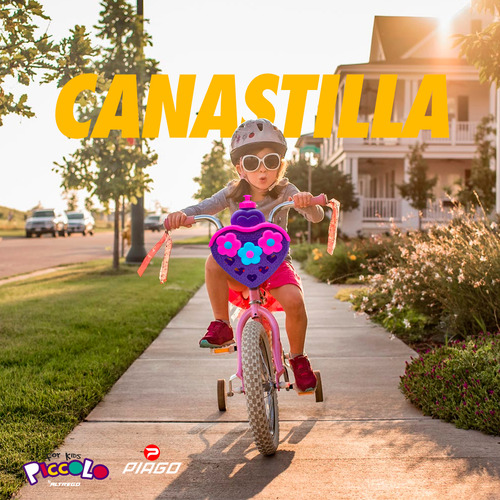 Canastilla Con Botella Para Bicicleta Infantil Niña R12-r16 Color Morado